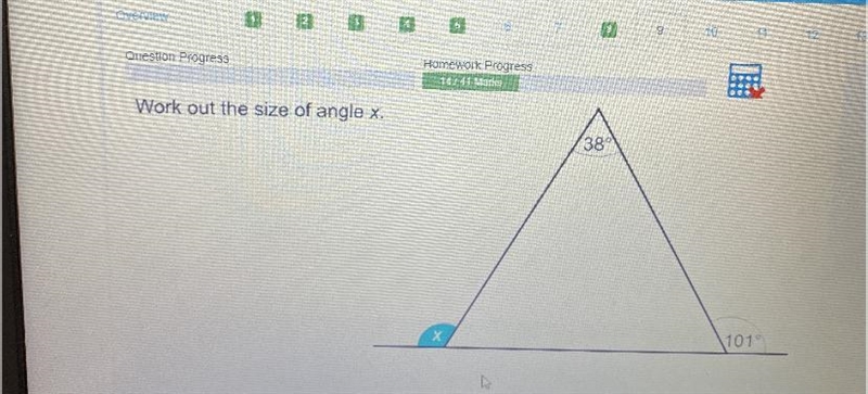 Work out the size of angle x-example-1