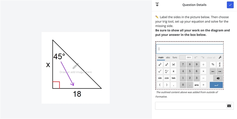 Using trig to solve for the missing angle-example-1