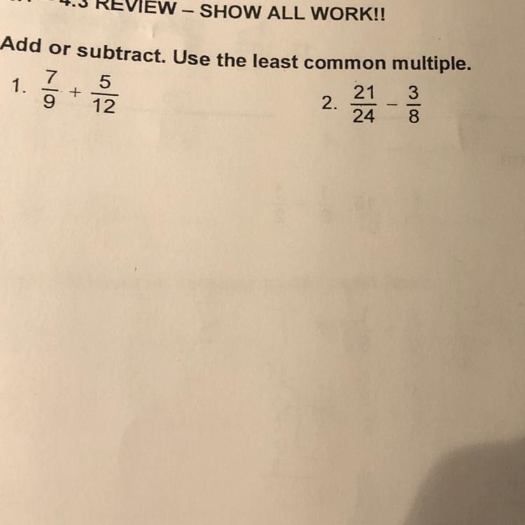 7/9 + 5/12 with lcm pls help and give explanation pls-example-1