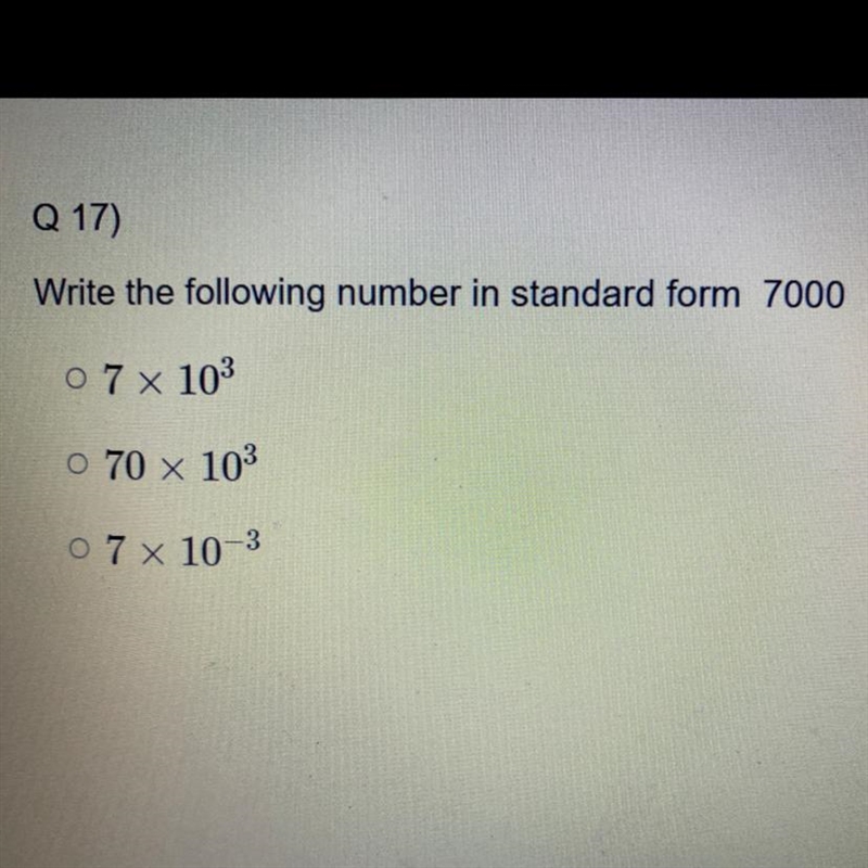 Write the following number in standard form 7000-example-1