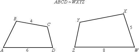 What is the ratio in simplest form between the length of a side in ABCD and the length-example-1