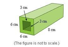 A glass bead has the shape of a rectangular prism with a smaller rectangular prism-example-1