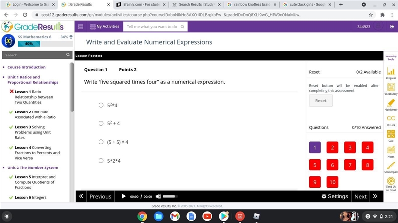 Help me yall please i have untill friday to get 60 lessons done-example-1