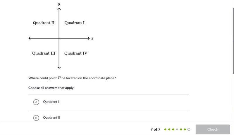 The ordered pair (a, b) gives the location of point P on the coordinate plane. The-example-1