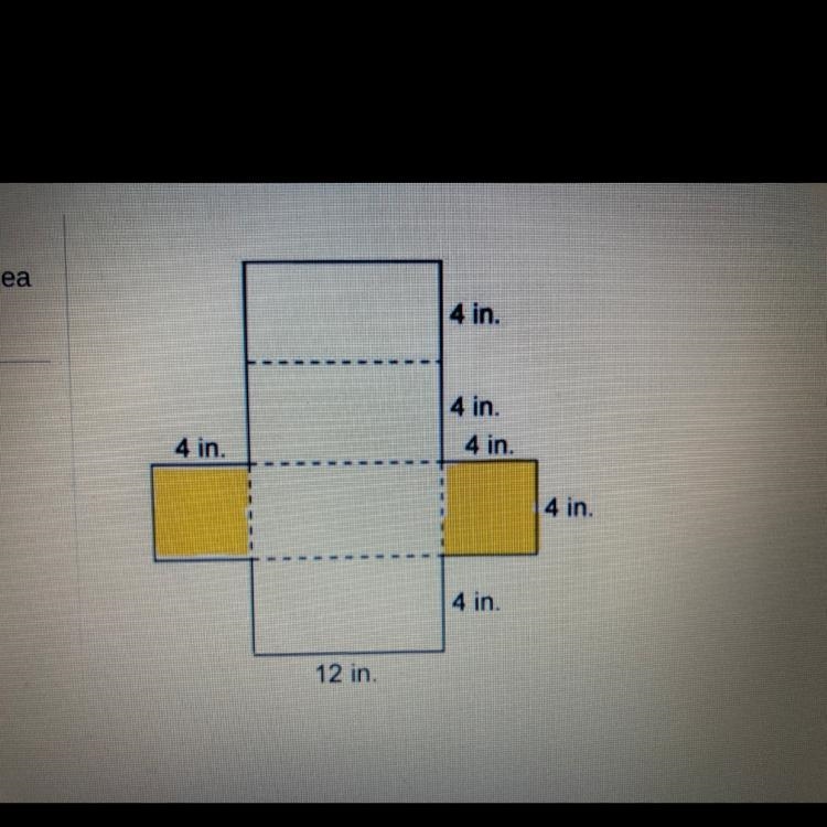 The highlighted areas represent bases. What is the lateral surface area of the shape-example-1