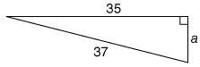 What is the length of a in this triangle?-example-1