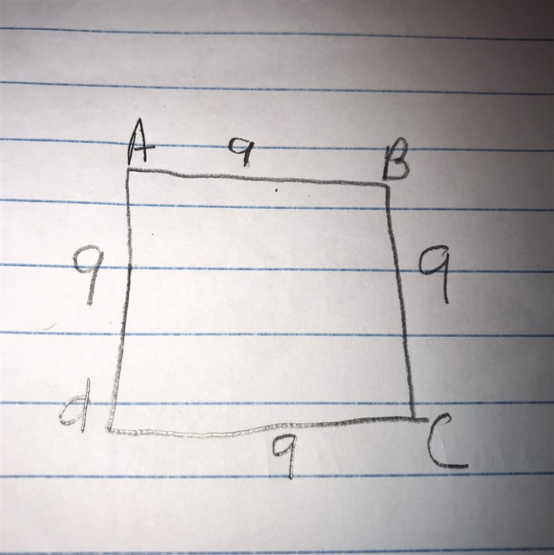 Prove that quadrilateral ABCD is a square, using Pythagorean Therom. How to find the-example-1