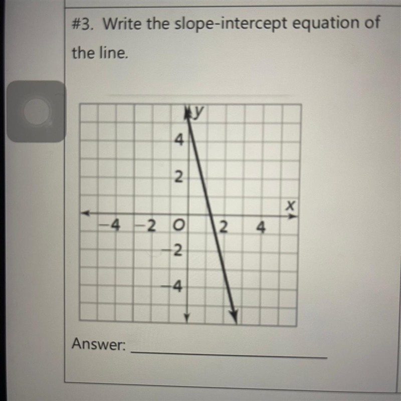 #3. Write the slope-intercept equation of the line-example-1