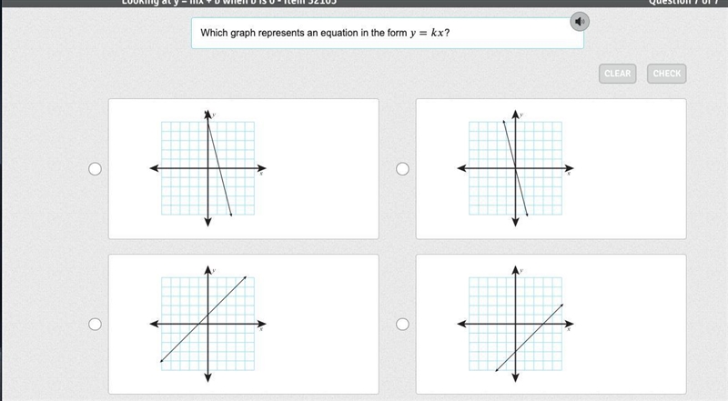 Which graph represents an equation in the form =? Please help me!!-example-1