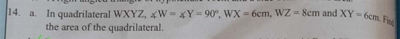 Find the area of the given quadrilateral. Pls :)-example-1