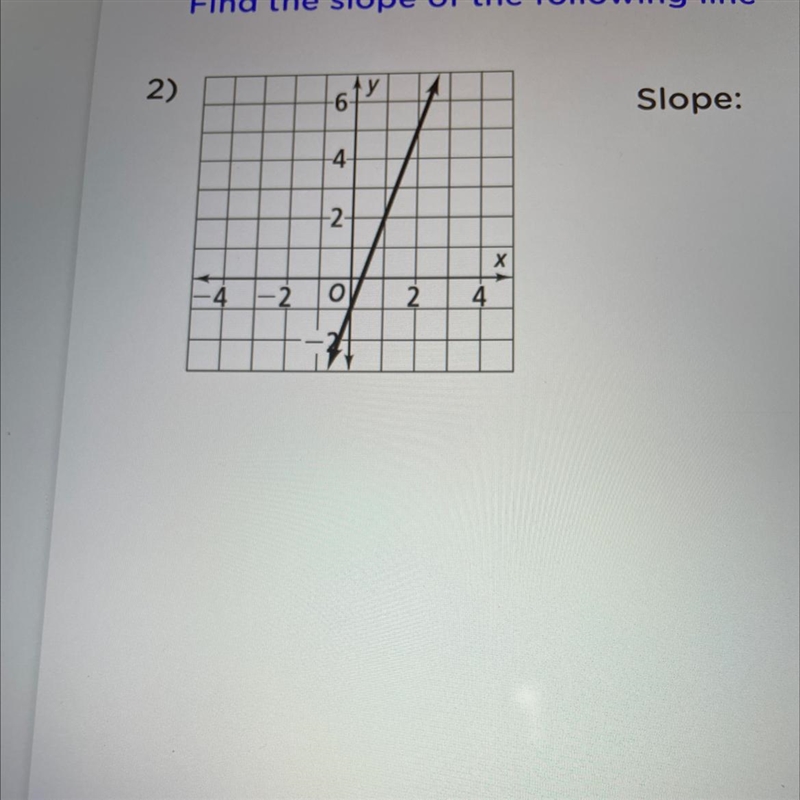 Find the slope of the following line please thank you.-example-1