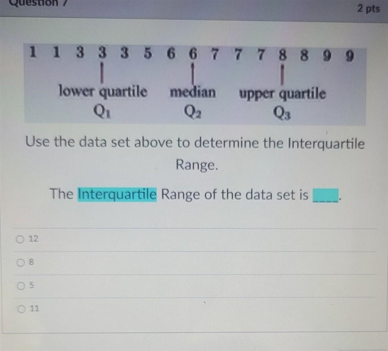 The interquartile range of the data set is____?​-example-1