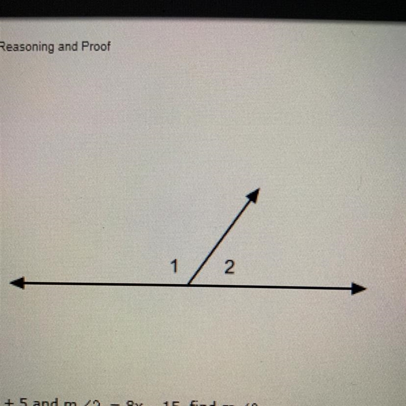 If m Z1 = 11x + 5 and m2 = 8x - 15, find m2. A.) 75 B.) 115 C.) 10 D.) 65-example-1