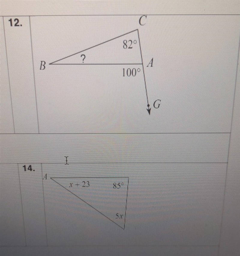 Find the measure of the missing angles​-example-1