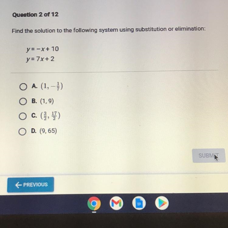 Find the solution to the following system using substitution or elimination: y = -x-example-1