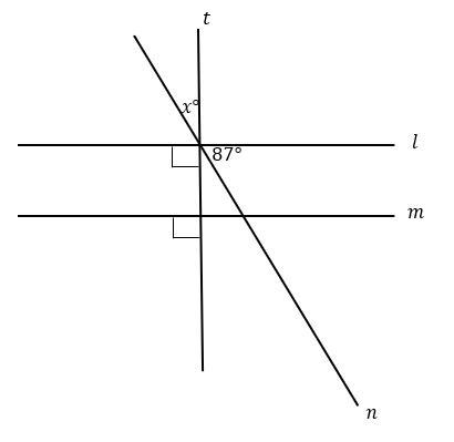 In the diagram below, what is the value of x? A. 3 B. 13 C. 177 D. 90-example-1