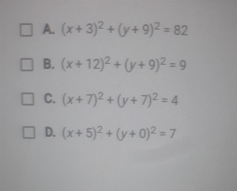 Which of the gollowing cirxles lie completely within the third quadrant? Check all-example-1