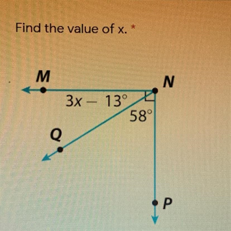 Find the value of x. A. X = 90 B. X = 32 C. X = 30 D. X = 15-example-1