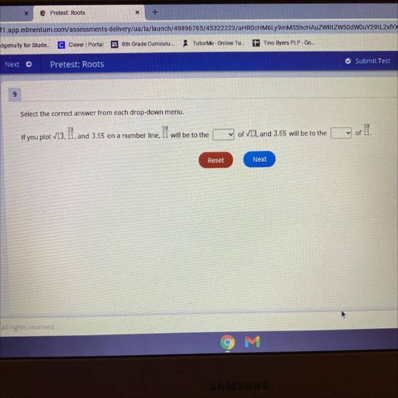 9 Select the correct answer from each drop-down menu. 38 38 If you plot V13, 11, and-example-1