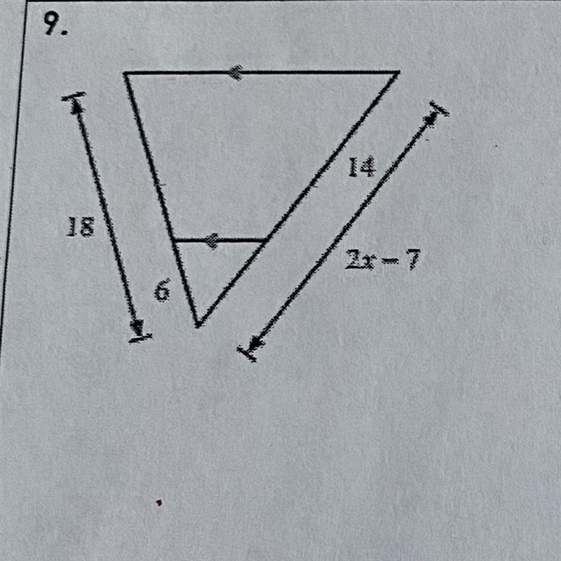 Find the missing length indicated. Pls show your work-example-1