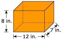 The figure shows the measurements, in inches, of a rectangular prism. A rectangular-example-1