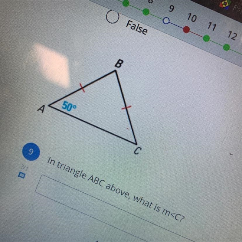 In triangle ABC above, what is m-example-1