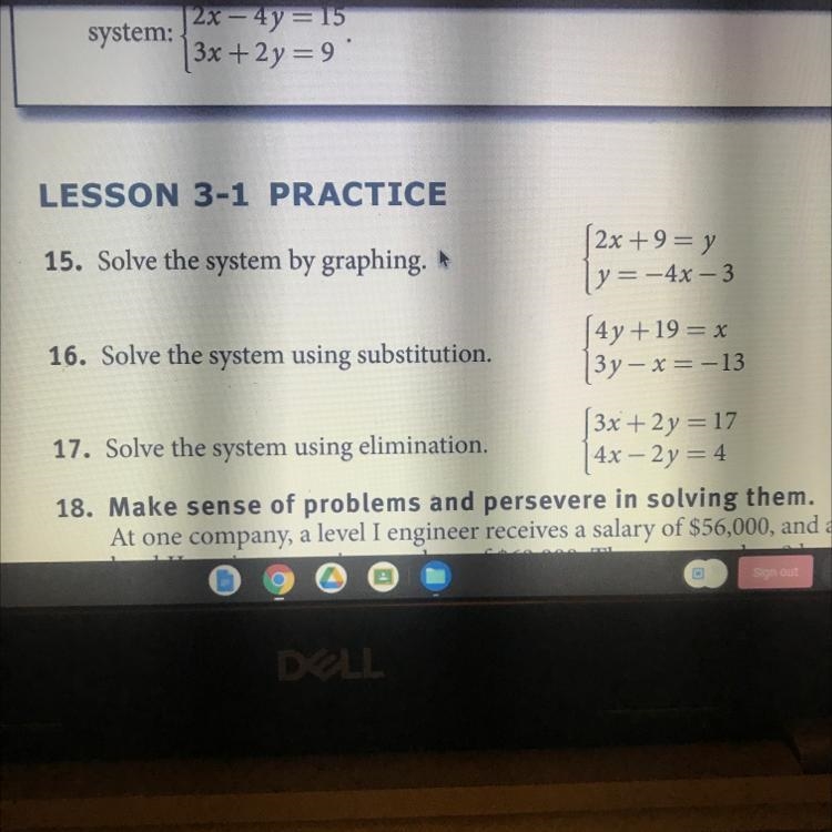 I need help with answering question 16 on spring board algebra 2 pg. 35 the questions-example-1