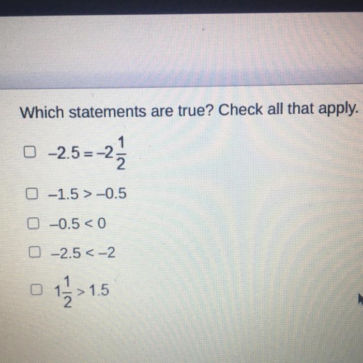 Helpp mee please i need help i am stuck Which statements are true? Check all that-example-1