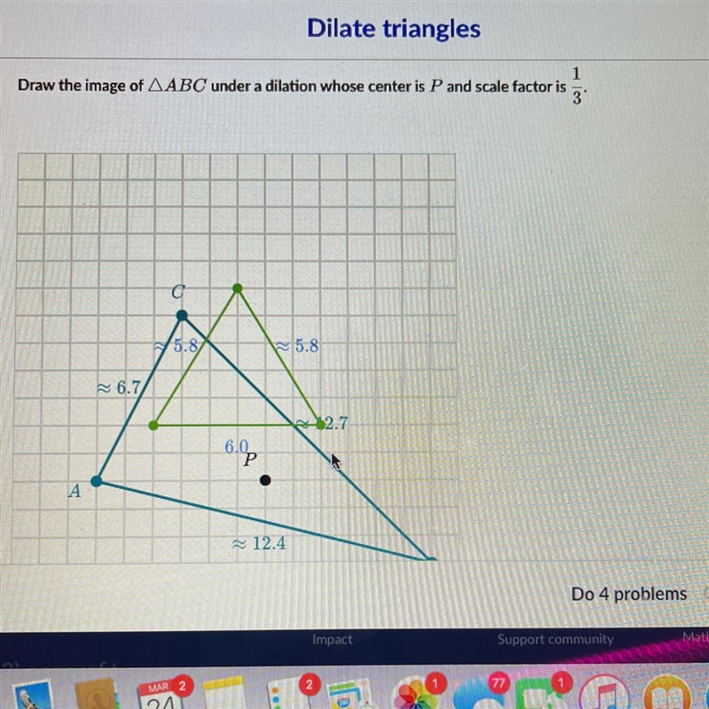 I need help asap!! please lmk how to draw the triangle-example-1