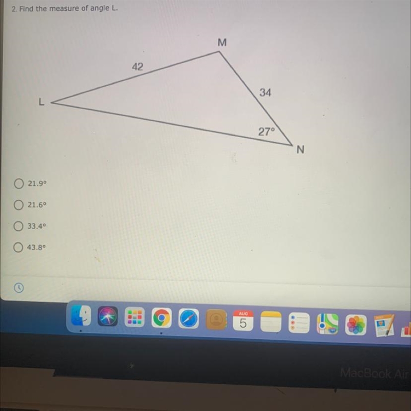 2. Find the measure of angle L.-example-1