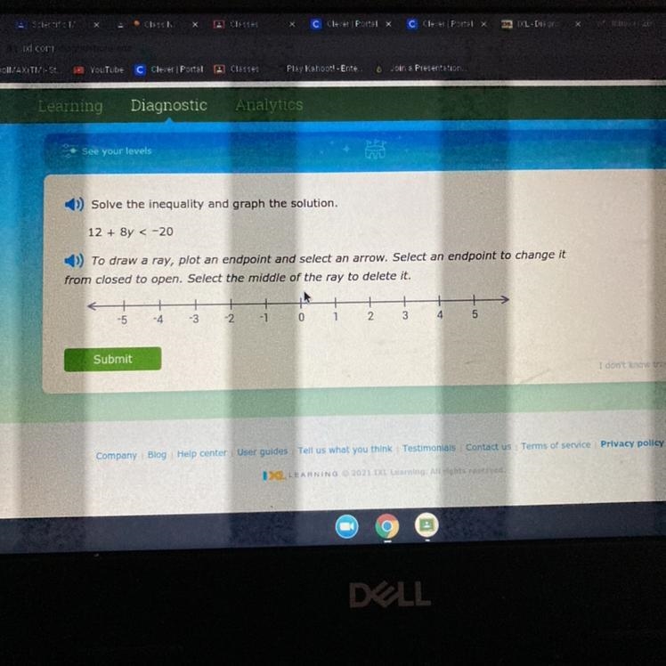 HELP ME OUT how to I Graph 12 + 8y < -20 on a lumber line-example-1