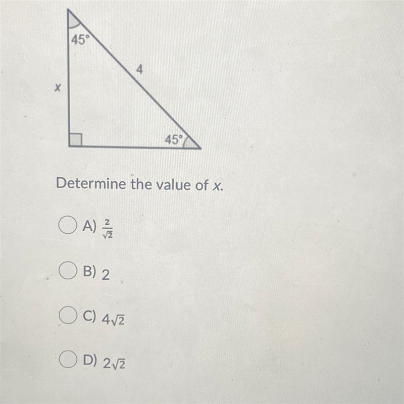 Determine the value of x. No links please!-example-1