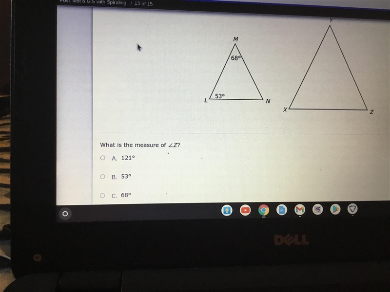 Please help me out. I need to pass this class. The answer choices are 121, 53, 68, 59-example-1