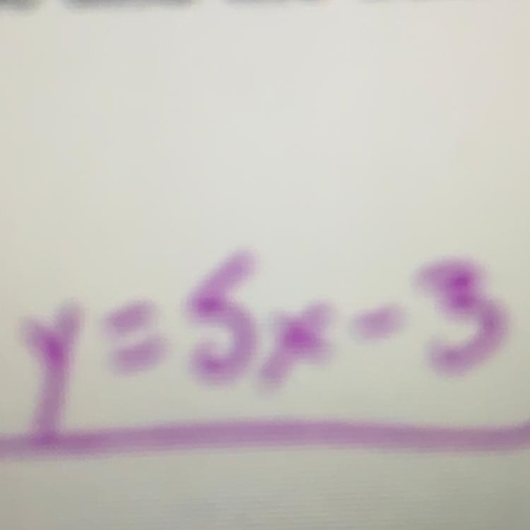 I need help with this problem y=5x-3-example-1