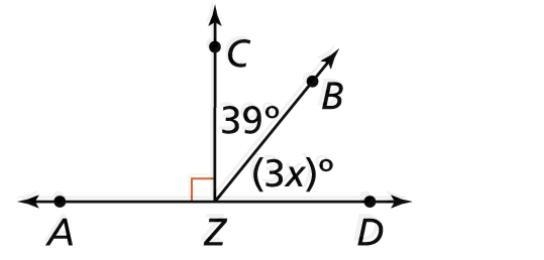 What is the measure of ∠AZB in the figure?-example-1