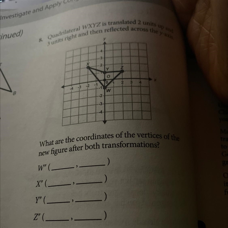 Geometry help! What coordinates of the vertex WXYZ-example-1