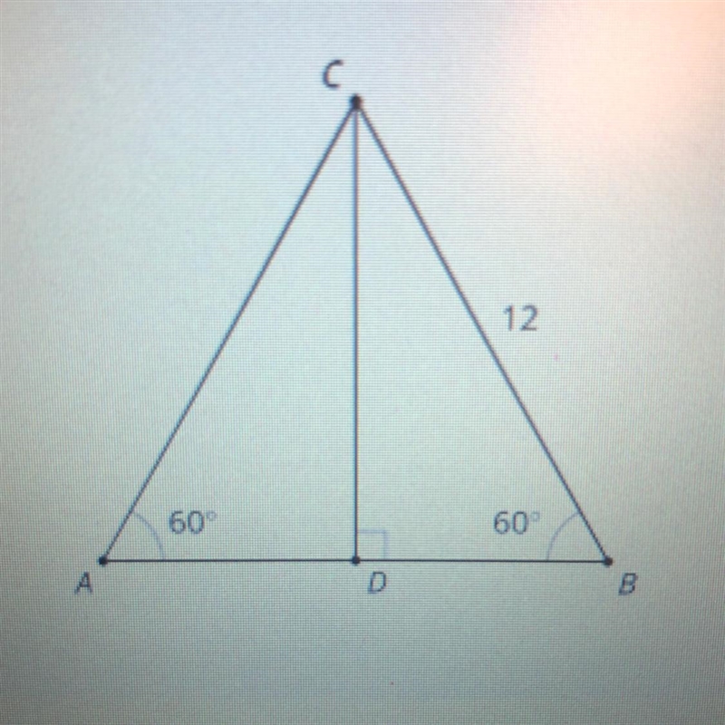 What is the area of triangle ABC? Select the correct choice. A: 6sqrt3 B: 18sqrt3 C-example-1