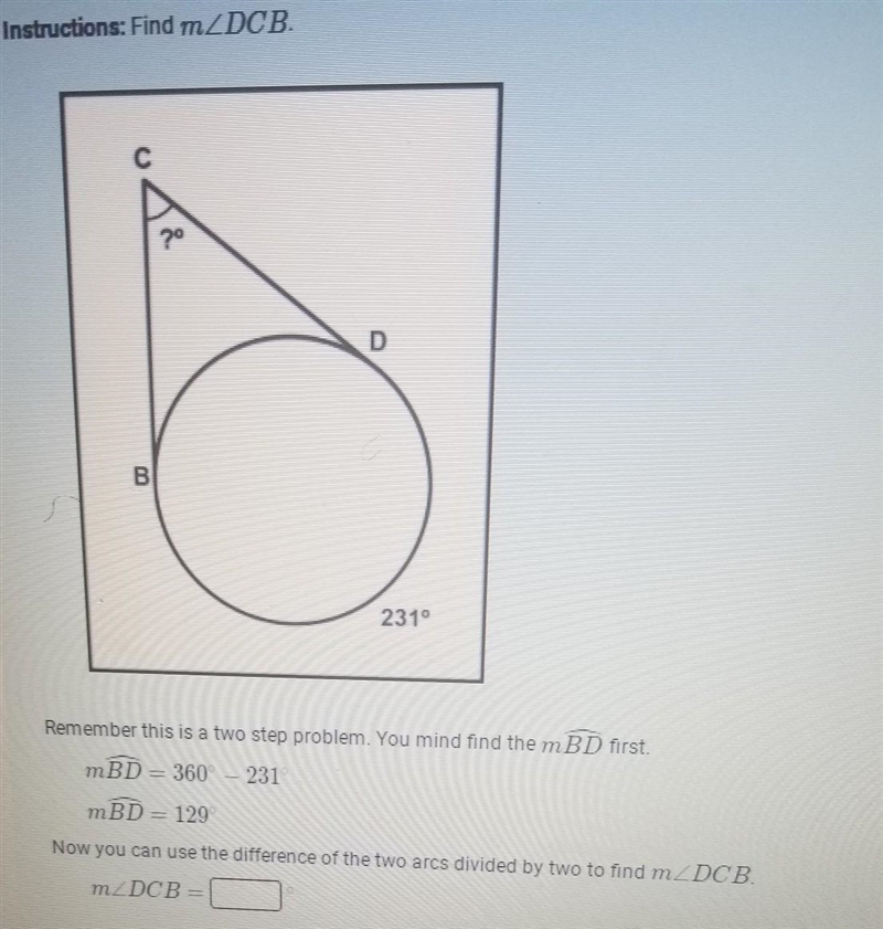 Instructions Find m<DCB​-example-1