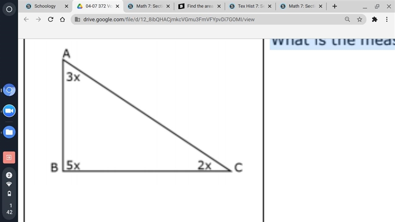 What is the measure of angle C?-example-1