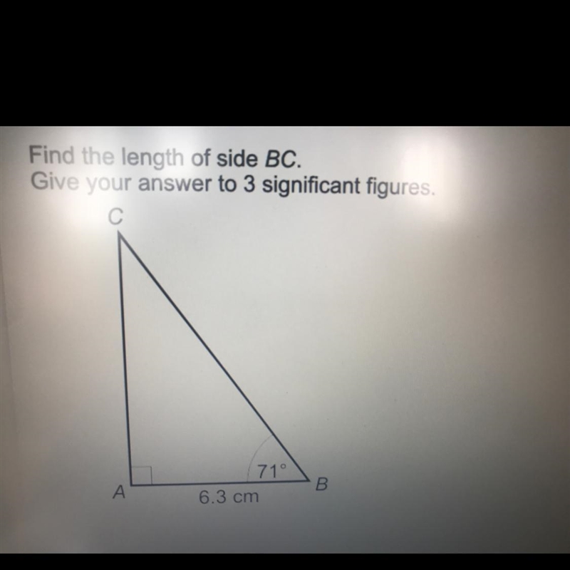 Find the length of side BC give your answer to three significant figures-example-1