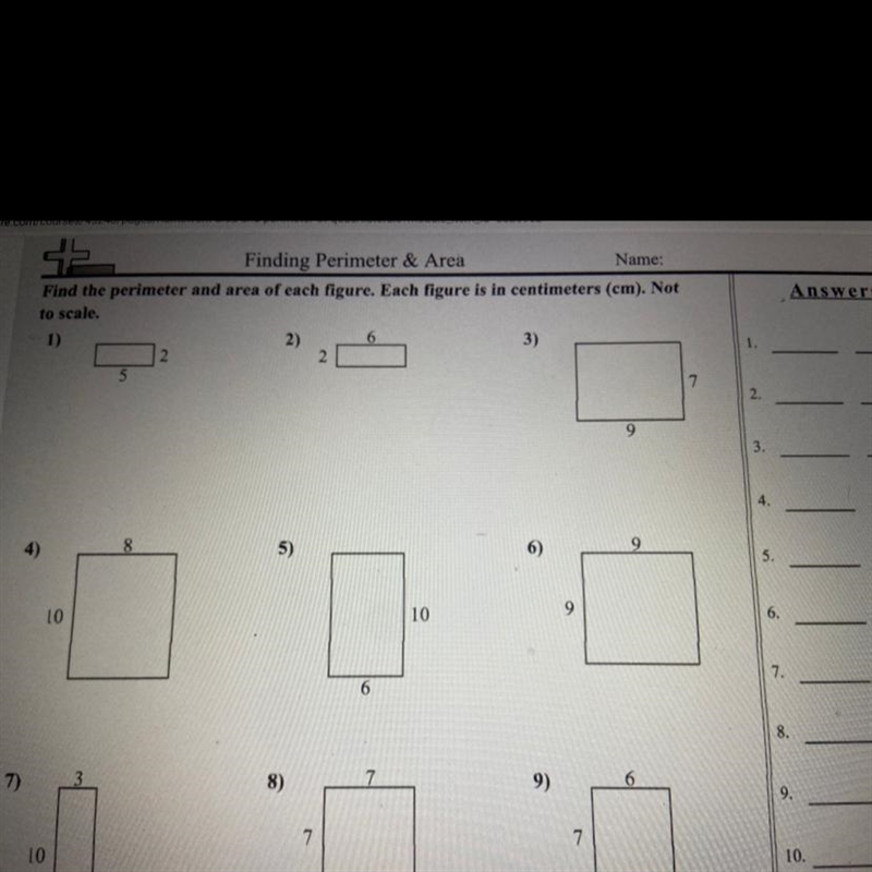 Finding perimeter and area.-example-1