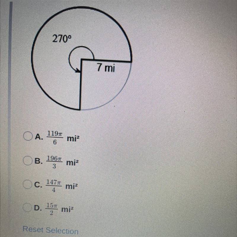 Find the area of the sector.-example-1