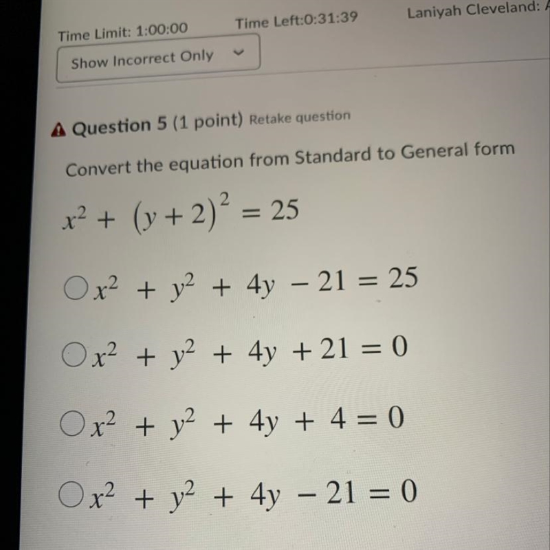 Convert the equation from Standard to General form Can somebody help me ASAP-example-1