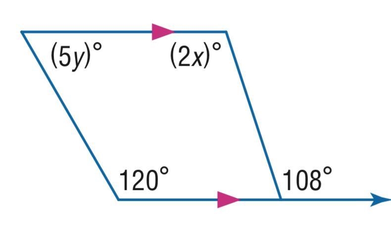 Please help me!! 45 points!! Find the values of the variables in the figure. Thank-example-1