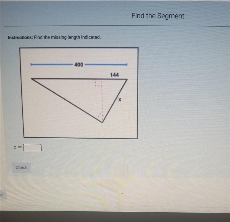 Find the missing length indicated​-example-1