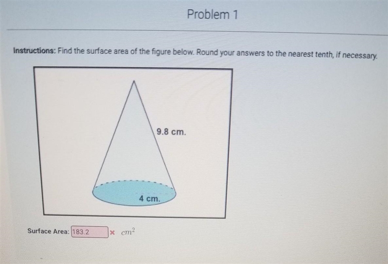 Find the surface area of the figure below. Round it to the nearest tenth.​-example-1