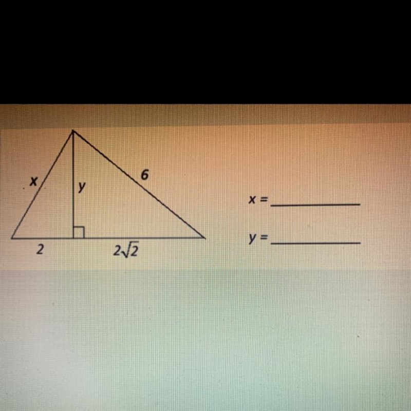 Find the missing side length.-example-1