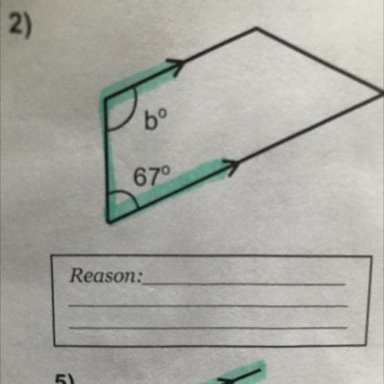 Calculate the missing angle and give a reason for your answer-example-1