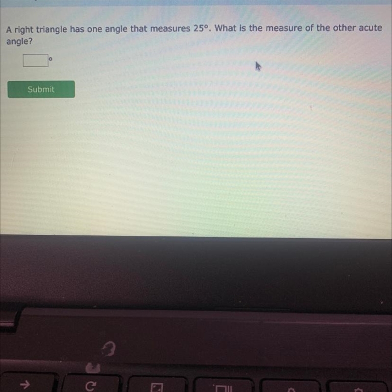 What is the other measure of the other acute angle? Pls explain how you got your answer-example-1