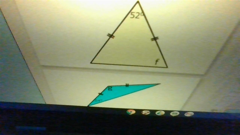 I need help finding the angle for E. The question is the yellow one.-example-1